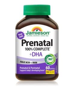 مولتی ویتامین پریناتال با DHA جمیسون 60 عددی Jamieson 100% Complete Prenatal Multivitamin with DHA