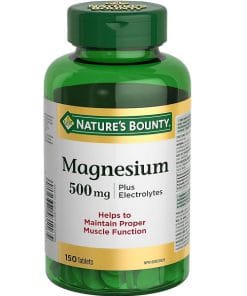 منیزیم نیچرز بونتی 500 میلی گرم 150 عدد به همراه الکترولیت 4 منیزیم نیچرز بونتی 500 میلی گرم 150 عدد به همراه الکترولیت