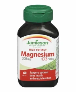 منیزیم ویتامین D3 جمیسون 500 واحد 60 عدد