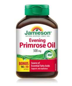 روغن گل مغربی 500 میلی جمیسون 180 عددی Jamieson Evening Primrose Oil 500 mg