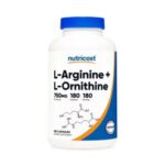 ال آرژنین و ال اورنیتین نوتری کاست 180 عددی Nutricost L-Arginine L-Ornithine Capsules