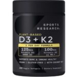ویتامین د3 و کا2 اسپورتس ریسرچ 160 عددی Sports Research Vitamin D3 + K2